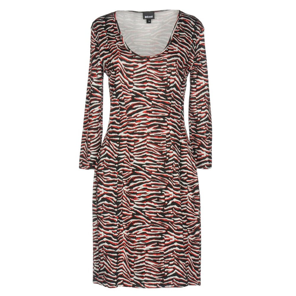 JUST CAVALLI BY ROBERTO CAVALLI DRESS TIGER PRINT BODYCON sz IT 44 US 8
